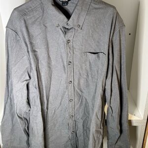 Eddie Bauer Gray Button-Down Long Sleeve Shirt